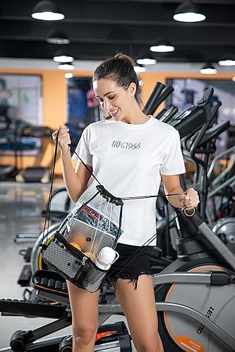 Miniatura 2 de MAY TREE Bolsa transparente con cordón para mujeres y hombres, mochila transparente con cordón para conciertos, deportes, festivales, viajes,