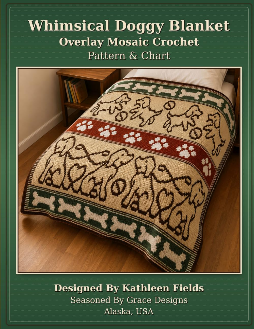 Whimsical Doggy Blanket Pattern & Chart: Overlay Mosaic Crochet (Overlay Mosaic Crochet Patterns)