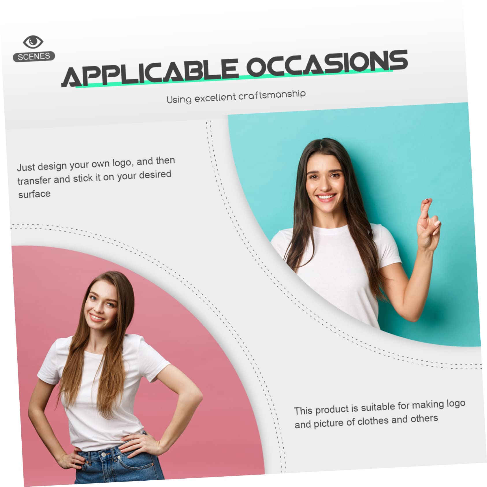 OSALADI 18Pcs Glitter Heat Transfer Film for T Shirts DIY Pet Vinyl Easy to Cut Custom Clothing Decoration Vibrant Colors for Crafting