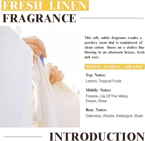 Miniatura 4 de EUQEE Fresh Linen - Aceite esencial de fragancia prémium de 2.0 fl oz para aromaterapia, difusores, bombas de baño de bricolaje, fabricación de