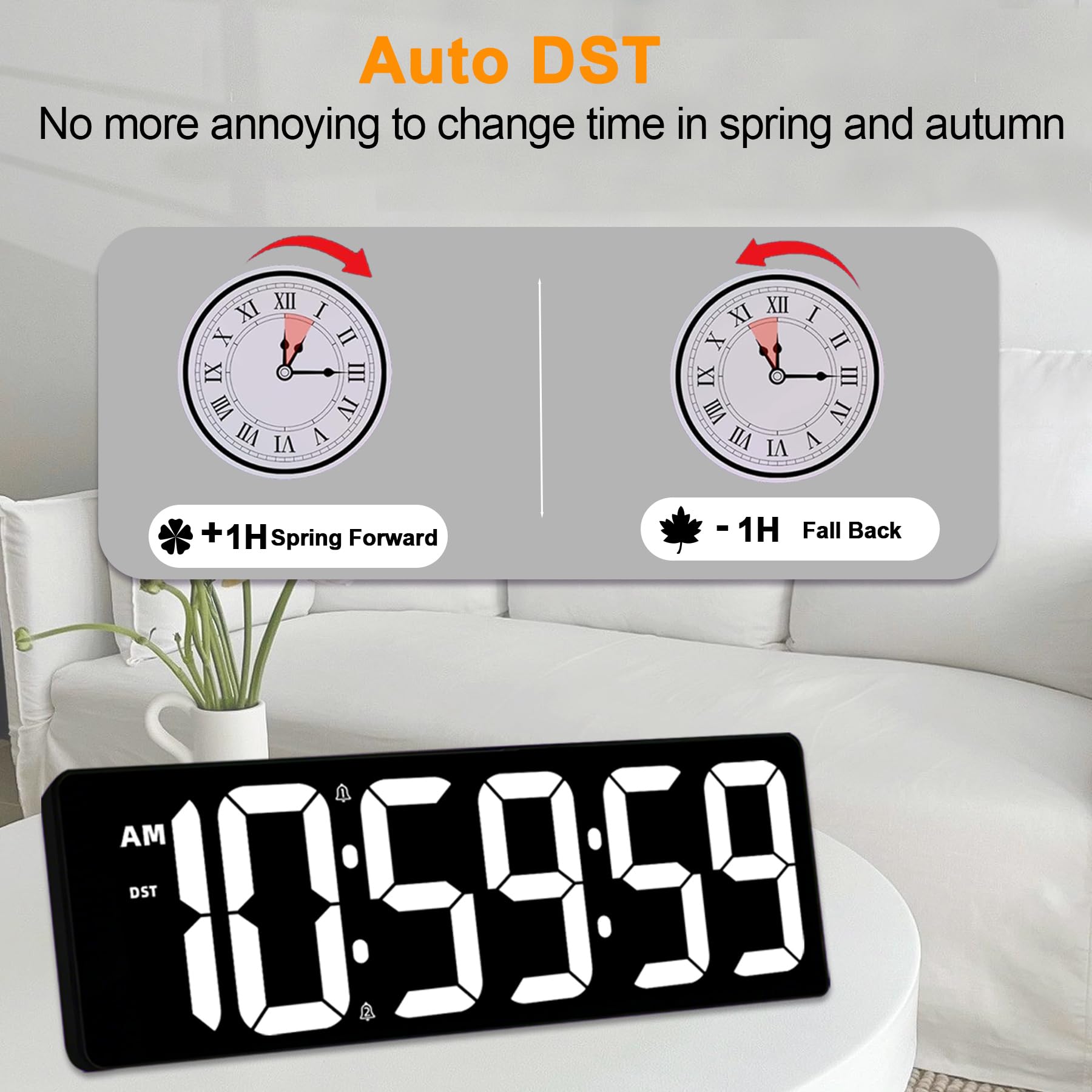TXL Timer digitale con display colorato, grande orologio a LED con controllo smartphone