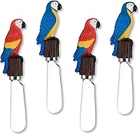 Vista 5 de Supreme Housewares Esparcidores de queso de rana, asas de resina pintadas a mano con cuchillas de acero inoxidable para untar queso crema