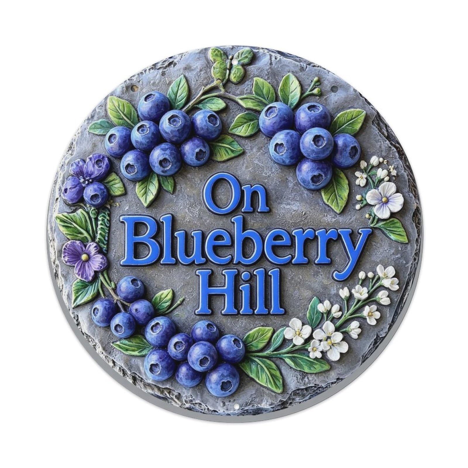 On Blueberry Hill Metal Tin Sign Plaque