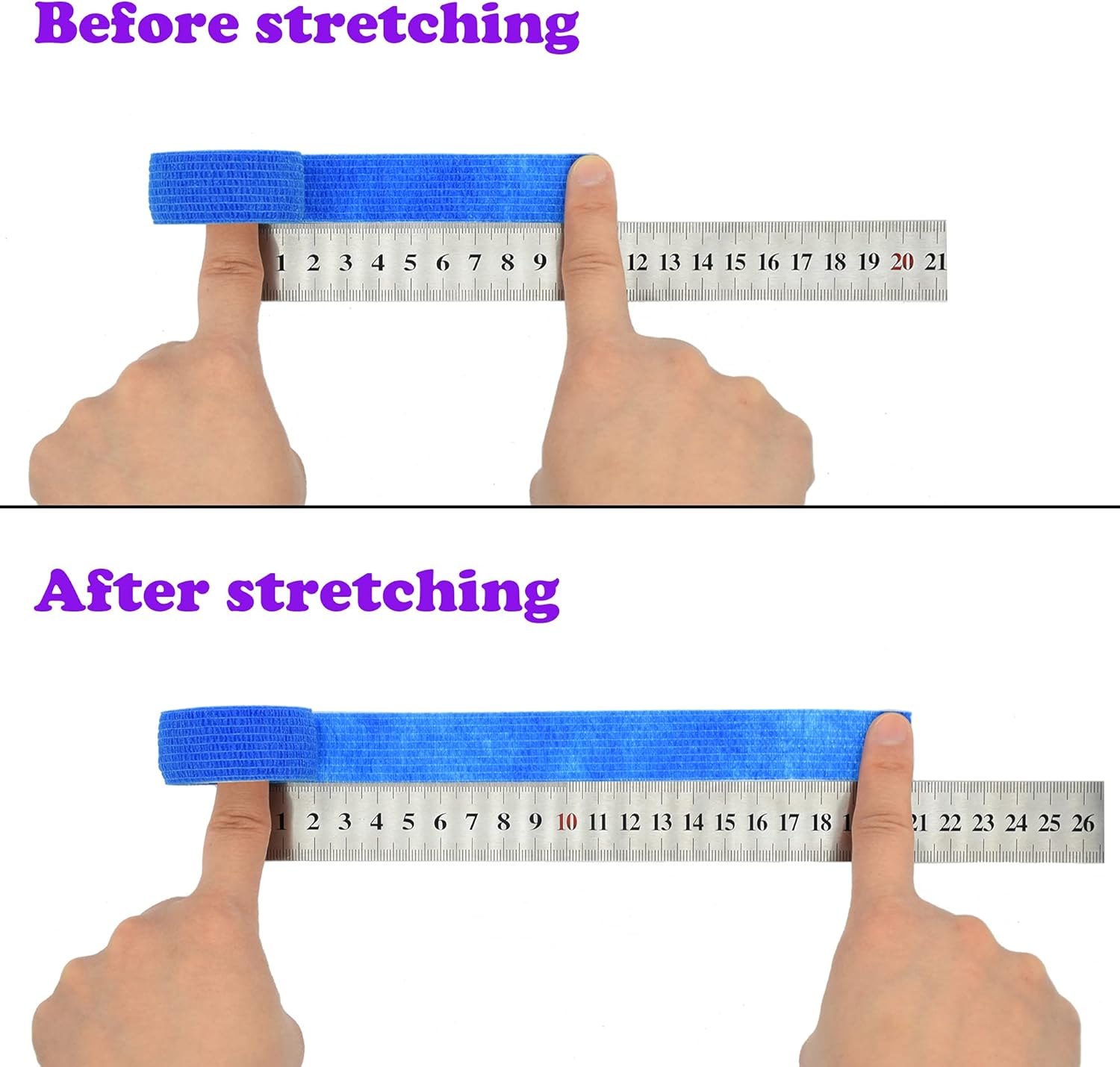 15 Pack Cohesive Wrap 1 Inch x 5 Yards Self Adherent Vet Tape for Pets, Elastic Self Adhesive Bandage Wrap for Sports, Finger, Wrist, Ankle (1 Inch, 15 Colors) - Image 6