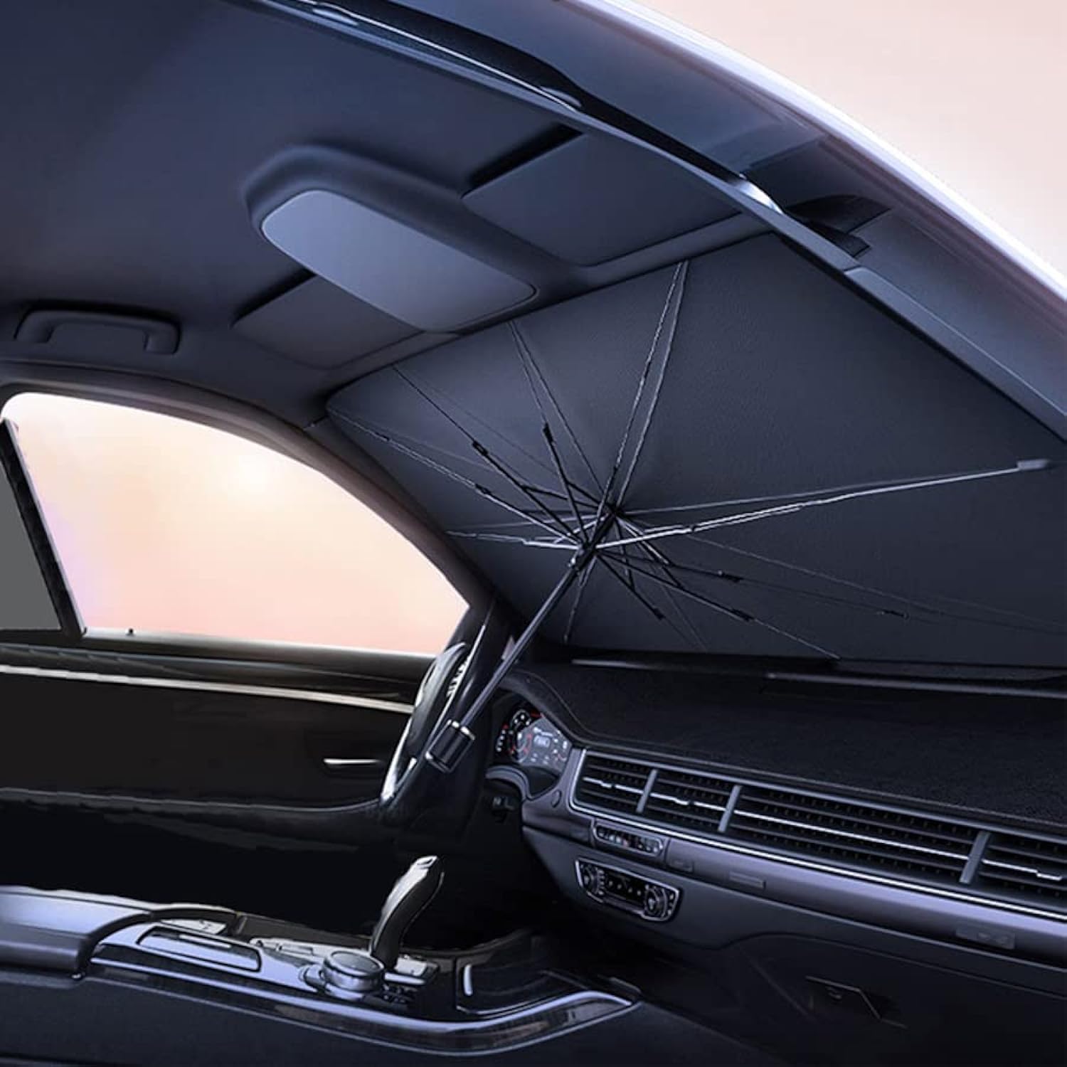 Aqua Arcade Car Sunshade Umbrella for Front Window Large Size 145 x 79 cm Premium Quality