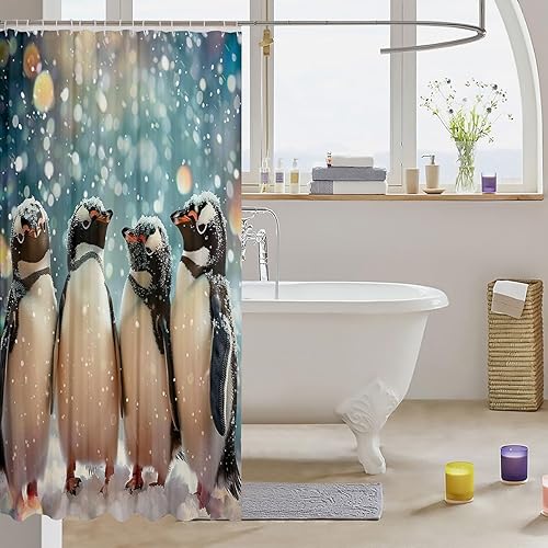 Miniatura 21 de Cortinas de ducha impermeables con diseño de barco pirata de caricaturas, tela de aventura marina, cortina de ducha de baño con peces submarinos,