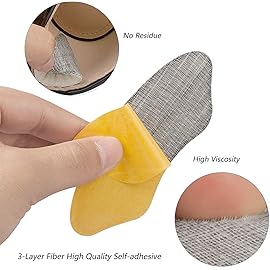 Heel Pads for Shoe That are Too Big, Inserts for Women, Heel Grips for Womens Mens, Protectors Cushion Liners for Blisters Loose Shoes, Comfort Fillers (Beige 4Pairs)
