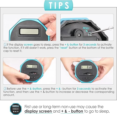 Miniatura 8 de Vcertcpl - Alcancía grande para adultos y niños, banco digital de conteo de monedas con contador LCD, capacidad de 2.4 litros, gran contador de