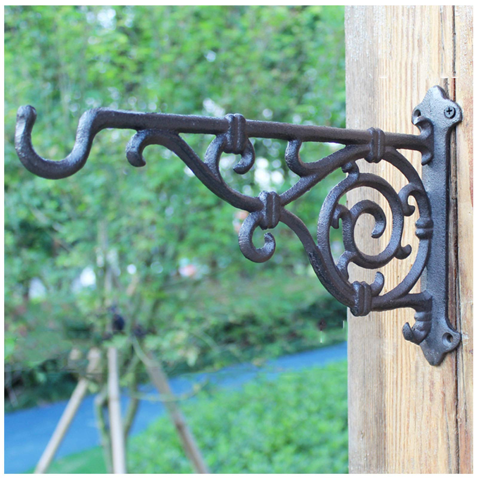 Y&J Decorative Brackets for Outside, Wall Bracket for Hanging Basket