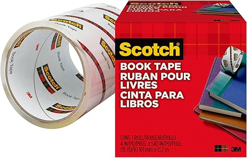 Miniatura 4 de Scotch Book Tape, 4 in x 540 in, Excellent for Repairing, Reinforcing Protecting, and Covering (845-400)