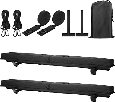 Universal Soft Roof Rack Pads for Kayak Surfboard with Tie Straps