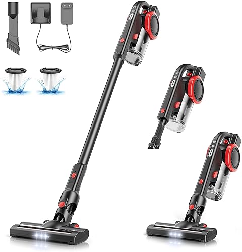 ORFELD Cordless Vacuum Cleaner,30KPa Powerful Suction Stick Vacuum, 50Mins Runtime Wireless Handheld Vacuum with 6 in 1 Ultra-Quiet Lightweight
