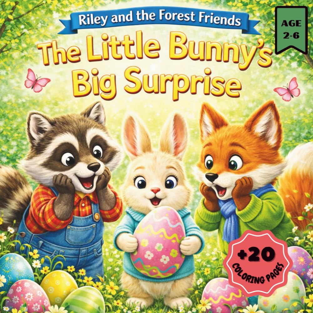 The Little Bunny’s Big Surprise: A Heartwarming Easter Story About Friendship, Sharing, and the Joy of Giving (Racoon Riley and the Forest Friends)