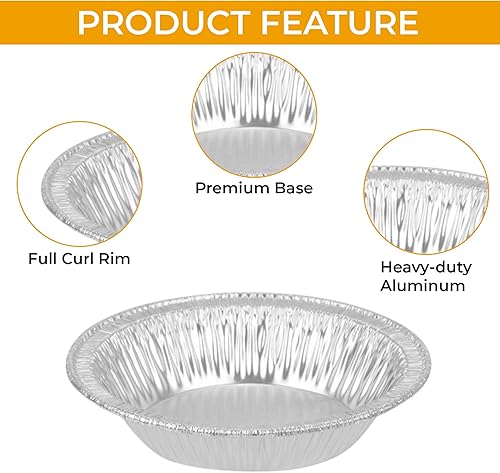 Miniatura 2 de The Baker Celebrations Moldes desechables de papel de aluminio para hornear de 4-1/4 pulgadas, moldes para tartas, sartén pequeña, fabricados en