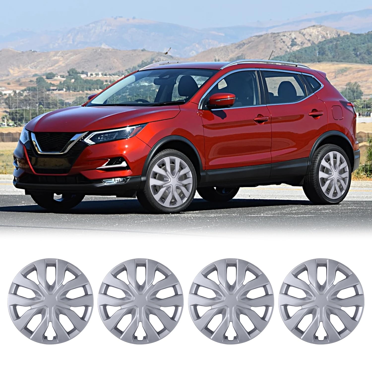 Winjet 17" Replacements Hubcaps for 2014-2020 Nissan Rogue Wheel Rim Covers