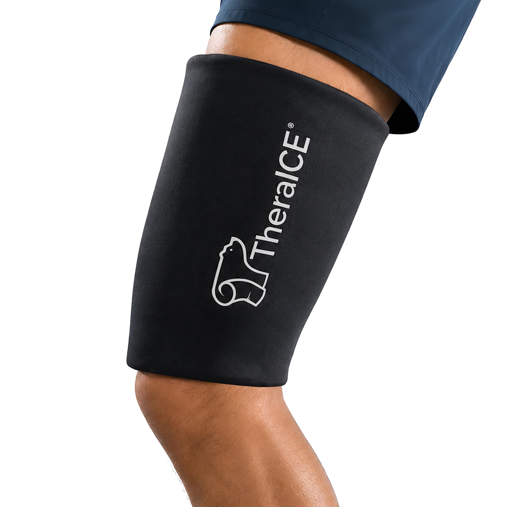 TheraICE - Bolsa de hielo para codo y rodilla para lesiones, manga de compresión, paquete frío de gel reutilizable para rodilla, codo, tobillo, pantorrilla, recuperación flexible en frío para