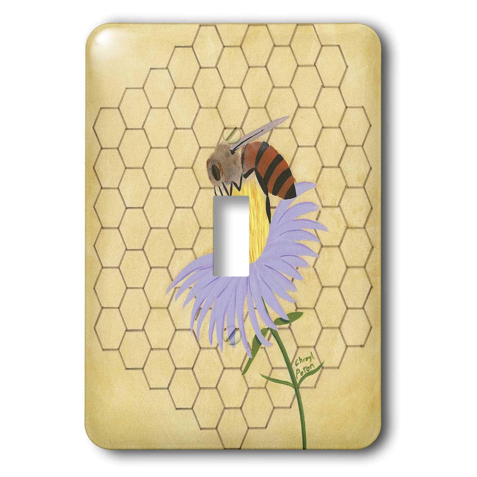 Miel abeille sur fleur interrupteur lsp_12701_1 finition premium