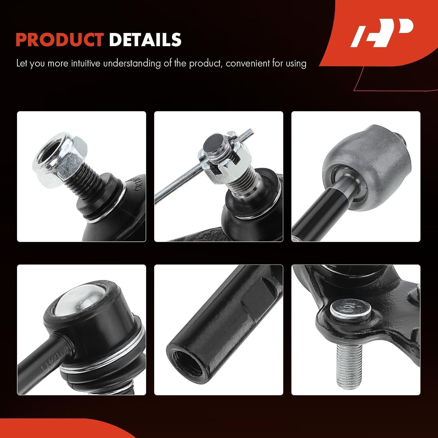 A-Premium 8Pcs Front Suspension Kit, Lower Ball Joint Inner & Outer Tie Rod End Sway Bar Link, Compatible with Toyota Camry 1992-1996, Avalon 1995-1996, Lexus ES300 1992-1996