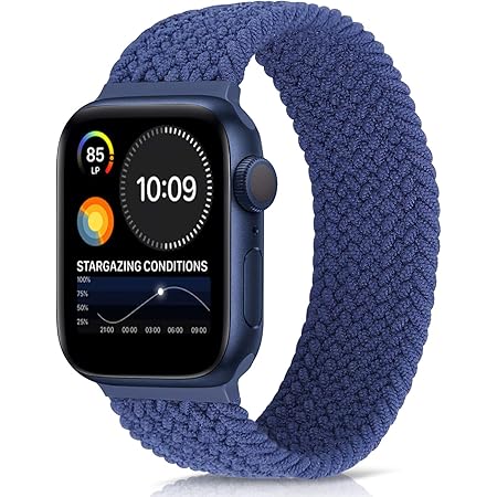 Amazon.com: Unnite Braided Stretchy Solo Loop Band Compatible with Apple  Watch 38mm 40mm, Sport Straps Nylon Woven Elastic Watch Bands Compatible  for iWatch Series 6/5/4/3/2/1/SE(Navy Blue, 38mm/40mm:#6) : Cell Phones \u0026  Accessories