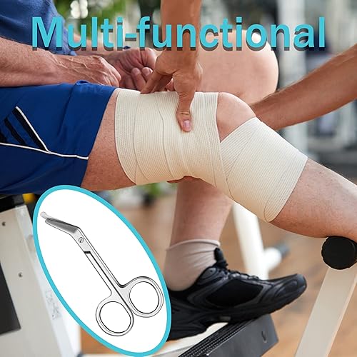 Miniatura 6 de Tijeras de ostomía para vendaje, tijeras de enfermería, tijeras de acero inoxidable para médicos, enfermeras, enfermería veterinaria en el hogar,