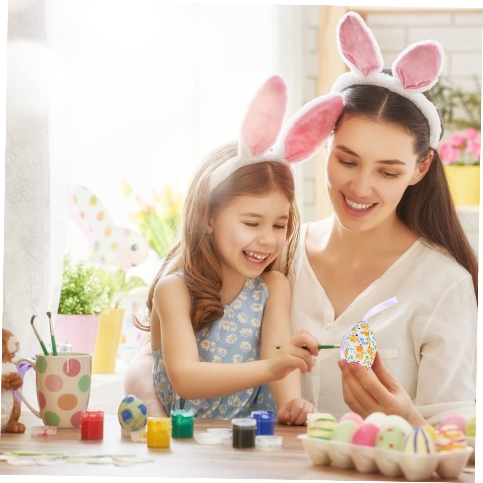 Cabilock 54stücke Ostereier Hängedekorationen Bunte Osterdeko Für Kreative Bastelprojekte Für Partys Und Festliche Anlässe Langlebig Und Leicht