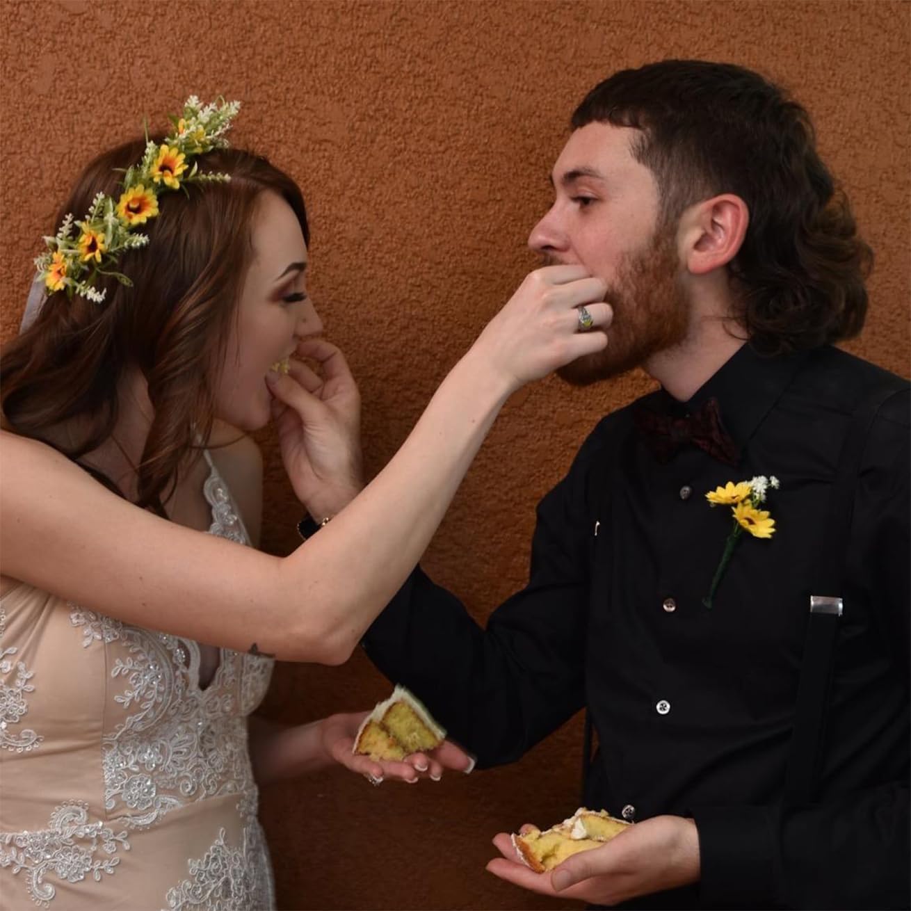 Set Accessori Capelli Girasole – Fascia Elastica E 10 Fermagli A Forma Di Fiore, Giallo, Per Feste E Matrimoni - 2