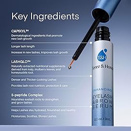 Natural Eyelash Serum with Eyebrow Serum Set - Boost Eyelash Growth Enhancer for Longer, Thicker, Fuller-Looking Lashes and Brows - Gentle & Effective Formular [3 mL + 5mL]