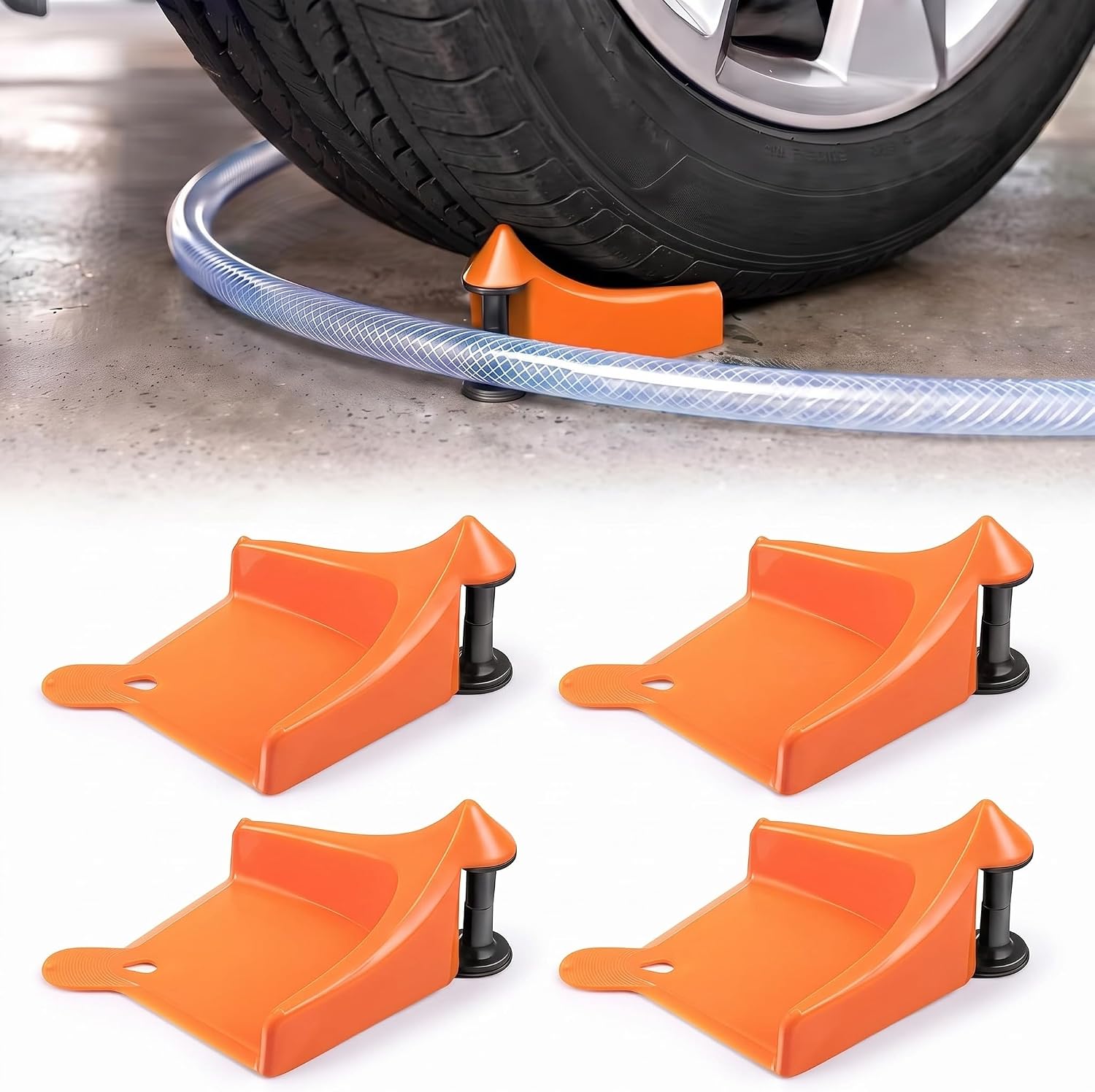 Dreyoo 4 Pack Car Hose Guide for Pressure Washer Hoses, Orange