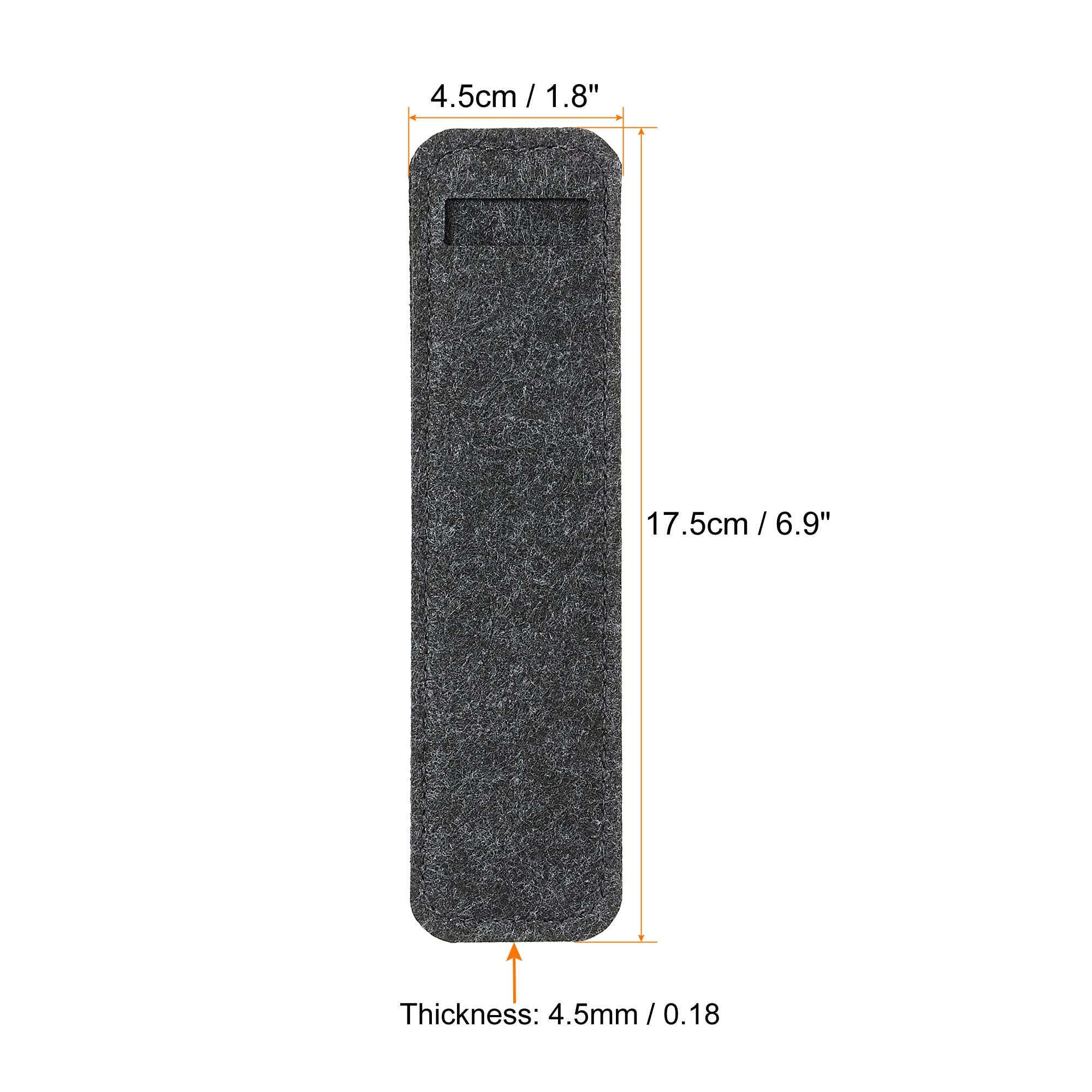PATIKIL Felt Pen Case 4 Pack Pencil Bag Mini Pocket Protector Storage Sleeve Pouch Holder, Dark Gray, Dark Grey - Image 2