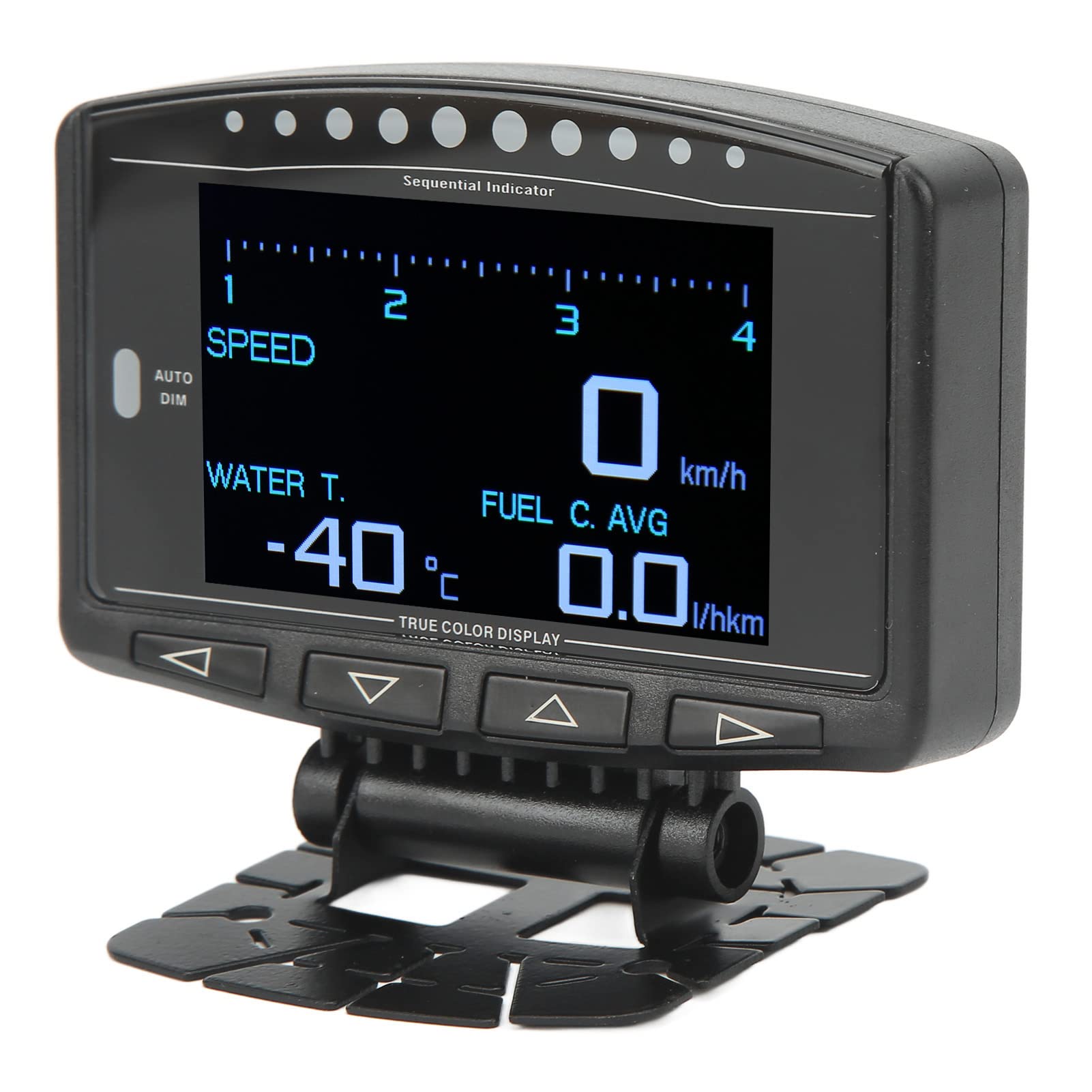 2,8-Zoll-TFT-IPS-Bildschirm OBD2-Tachometer, HUD-Scanner-Anzeige, Wasser Temperatur Spannung Turbo-Druck-RGB-Indikatoren für, Unterstützung Metrisch Zur Imperialen Einheit
