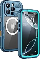 Vista 19 de Lanhiem Funda magnética para iPhone 17 Pro Max, IP68 impermeable, a prueba de polvo, compatible con Magsafe, protector de pantalla integrado, cuerpo