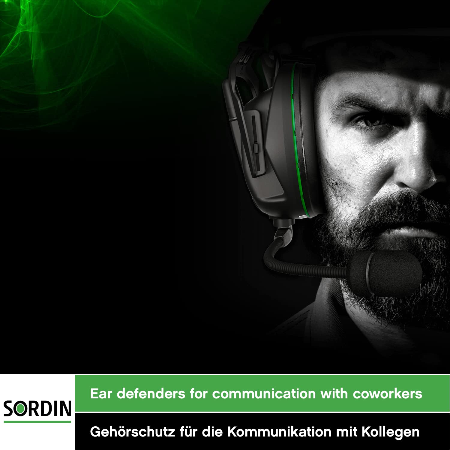Sordin Share Gehörschutz - aktiver Gehörschützer mit Netzwerk-Kommunikation - EN 352 - mit Sprach-Assistent & FM-Radio