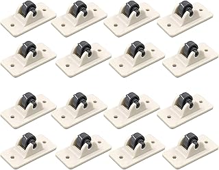 16 Pcs Small Wheels Mini Wheels Cute DIY Mini Casters Adhesive Plastic Castor Stick On Castors for Plastic Storage Bins Container Small Furniture Trash Can Box Moving Wheels