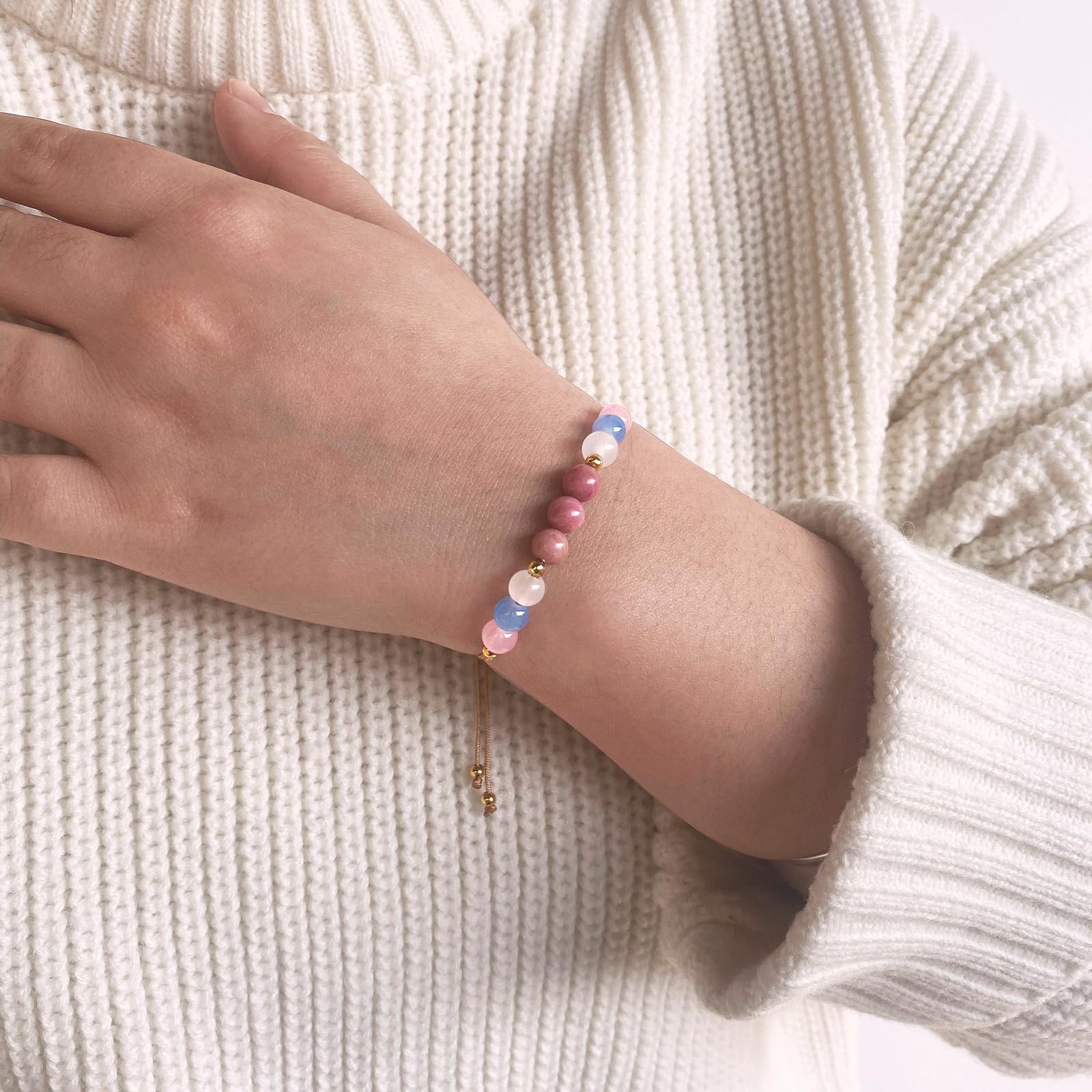 yupoxiu Healthy Pregnancy Gifts Natural Stone Bracelets for Pregnant Women, Pregnancy Gifts for Expecting Mom & First Time Mom, Mothers Day Christmas Jewelry