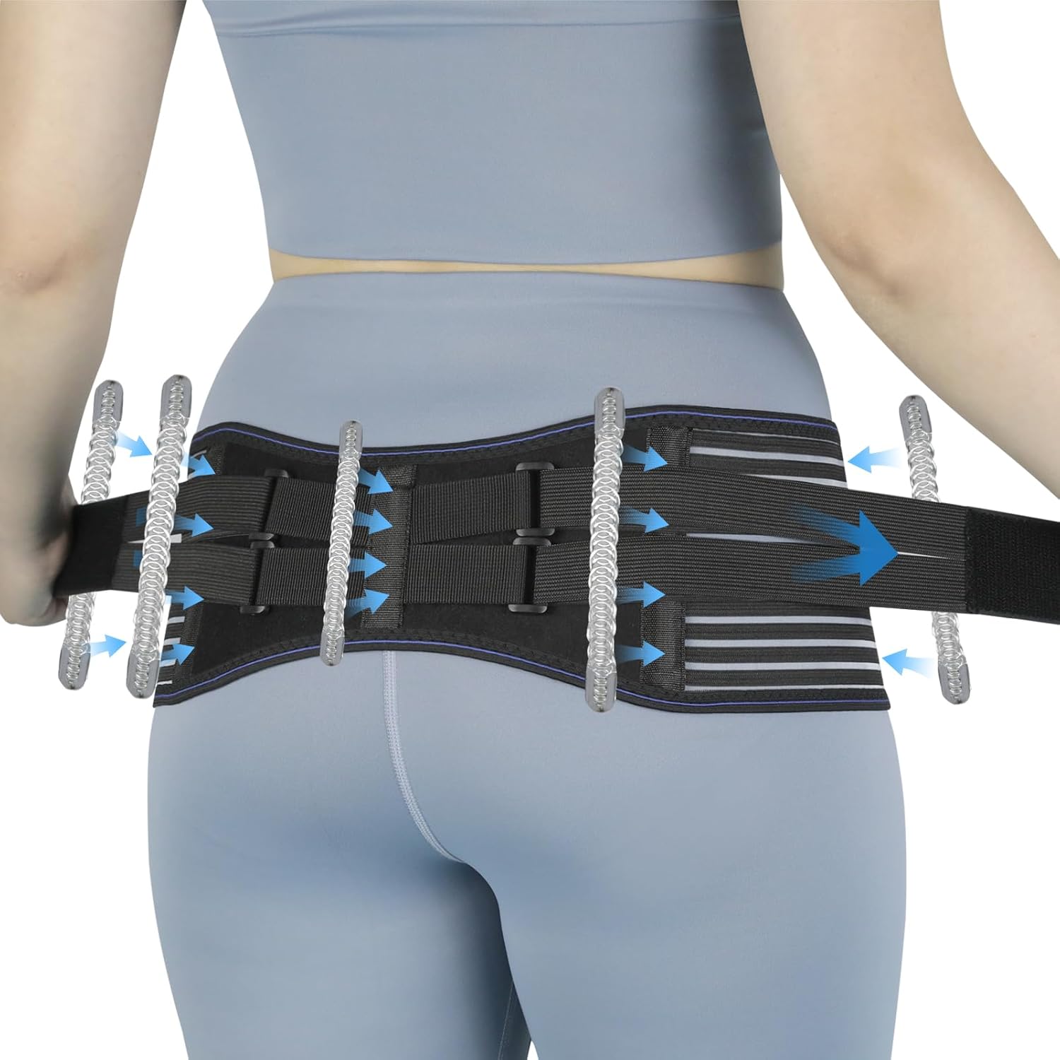Faja Sacroilíaca Ajustable y Transpirable para Dolor de Cadera - Negro Talla L