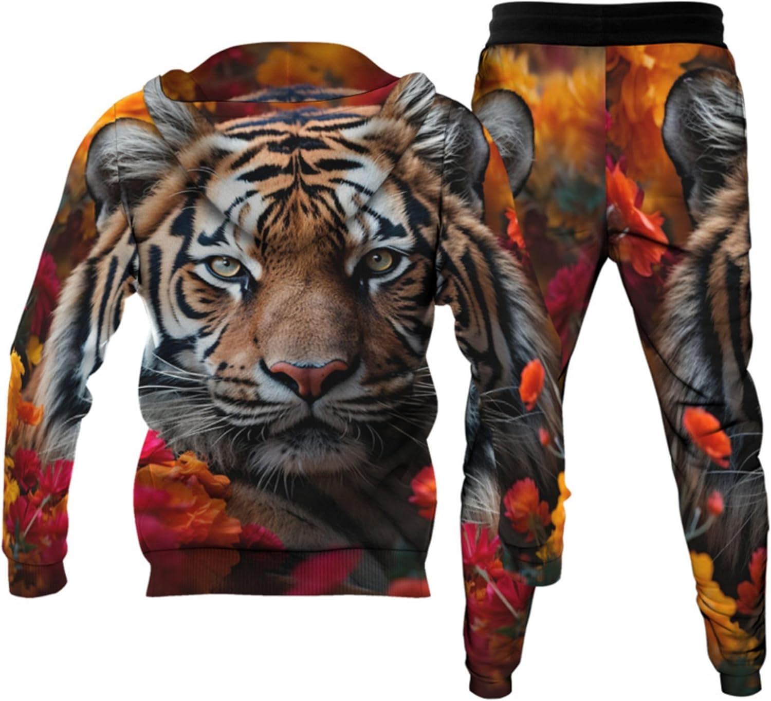 Men Novelty Animal 3D Hoodie Joggers Sweatpants Set Drawstring Waistband 80s 90s Tracksuits 2 Piece Set