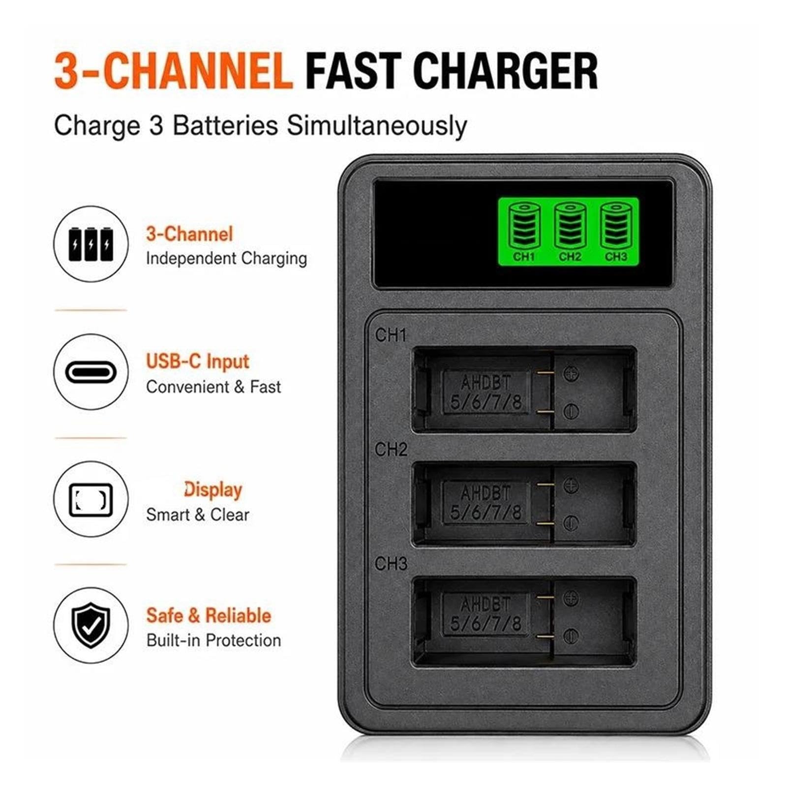 Batteria Compatibile Con Hero 5 Hero 6 Hero 7 1800 MAh