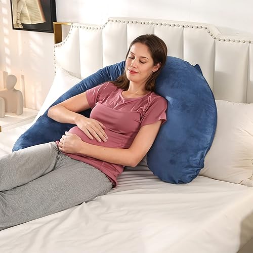 Miniatura 4 de BATTOP Almohadas de embarazo para dormir, almohada de maternidad corporal con funda lavable refrescante, soporte para espalda, caderas, piernas,
