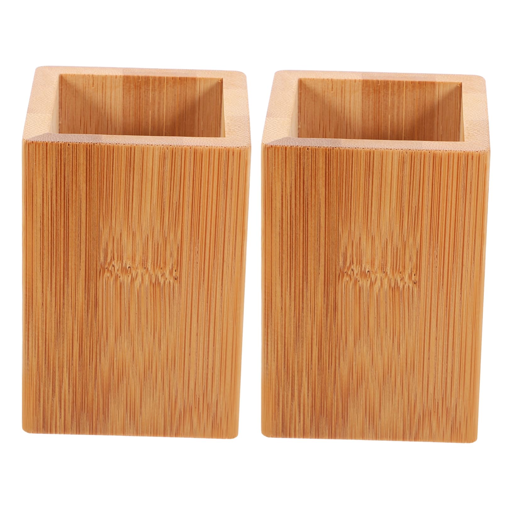NUOBESTY 3 Set Portabicchieri Per Penne Da Scrivania Tazza Portapenne Porta Penna Portapenne Fai Da Te Portapenne Per Scrivania Secchiello Per Penne Tazza Della Matita Bambù 2 Pezzi * 3