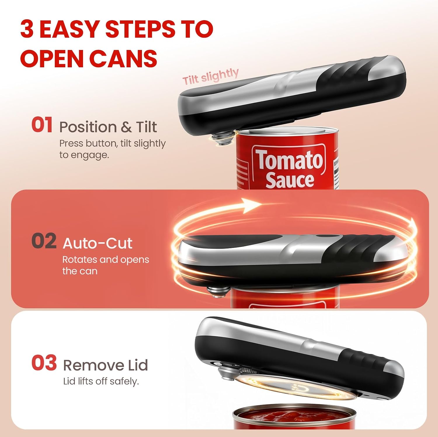 Can Opener Electric One Touch Automatic Electric Can Opener