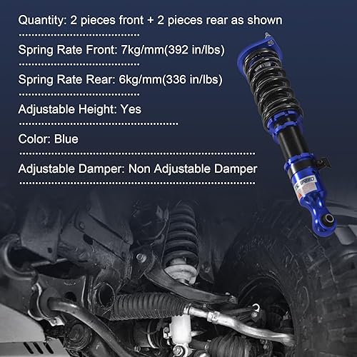 Miniatura 2 de JDMSPEED Nuevo reemplazo completo azul del equipo de la suspensión del choque de los puntales del coilover para Mazda Miata 1989-2005
