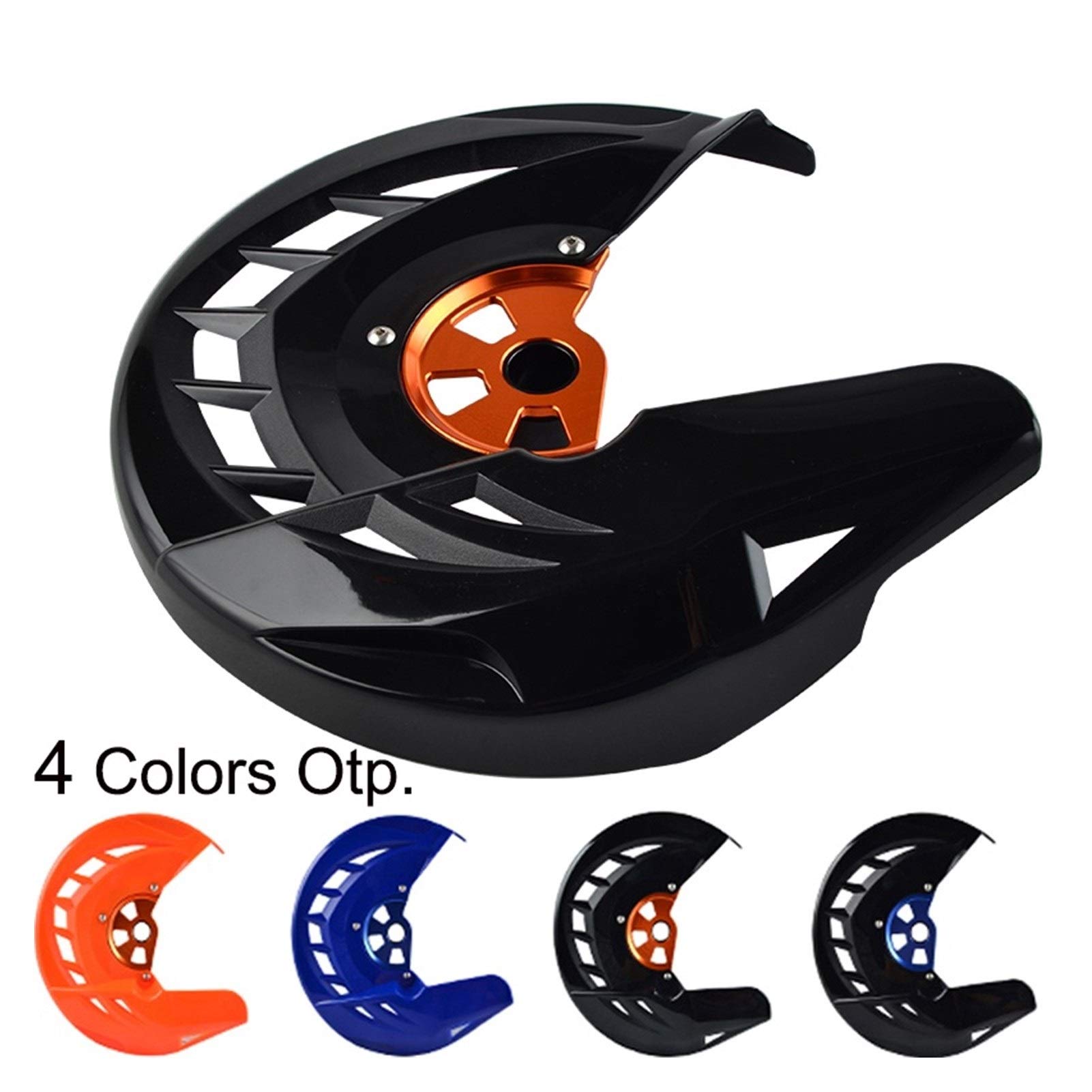 Moto Anteriore Disco freno protezione della copertura for KTM 150 200 250 125 300 350 400 450 530 (Color : Black)