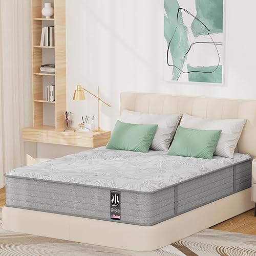 Miniatura 11 de Colchón individual de 14 pulgadas, colchones de tamaño individual híbridos con aislamiento de movimiento y alivio de la presión, libres de fibra de