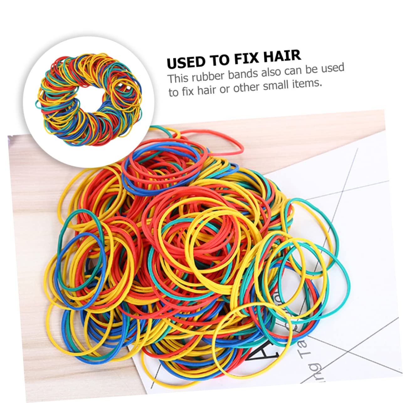 SEWACC Rubber Bands - 1 Pack Of 100g, Assorted Sizes (Approx. 1.5" Long) For Office & Crafts
