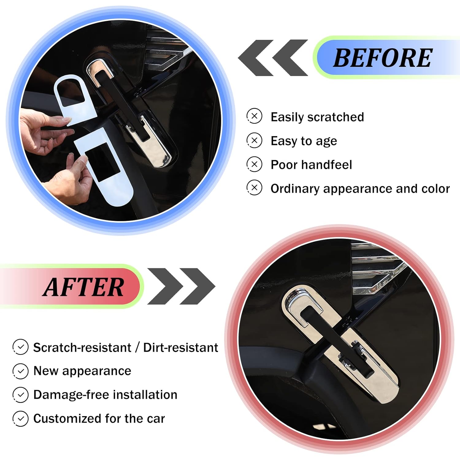 4PCS Stainless Steel Hood Latch Base Accent Trim, Hood Latch Lock Catch Brackets Cover, Hood Latch Covers Fit for Hummer H2 2003-2009