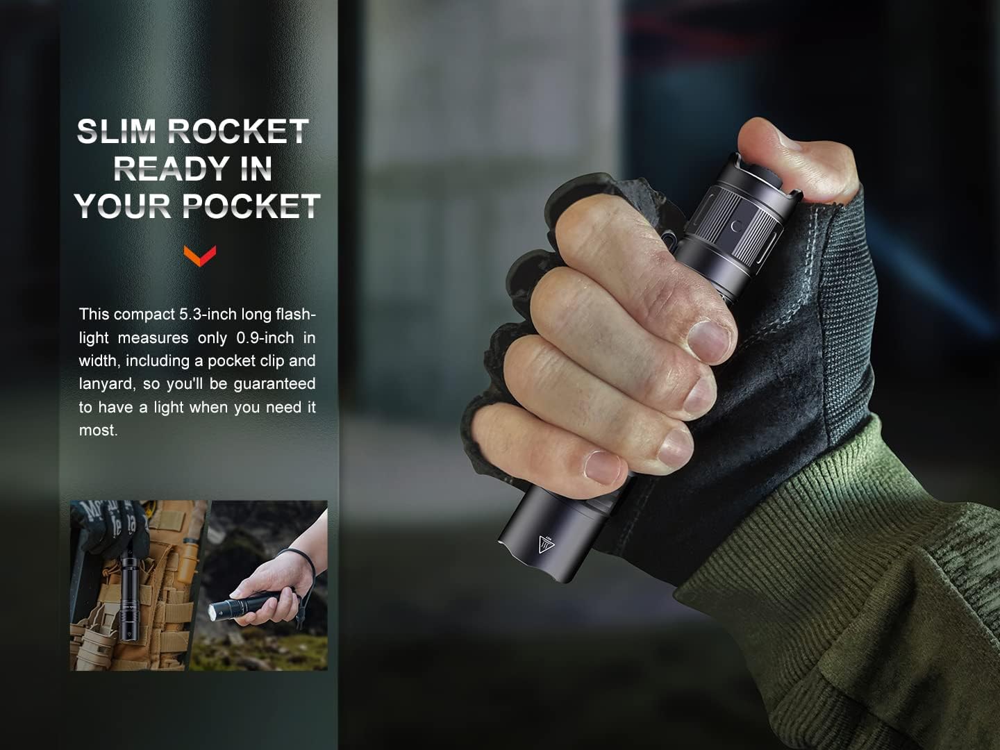 EdisonBright Fenix PD35R 1700 Lumen Rechargeable LED Tactical Flashlight accesory Box