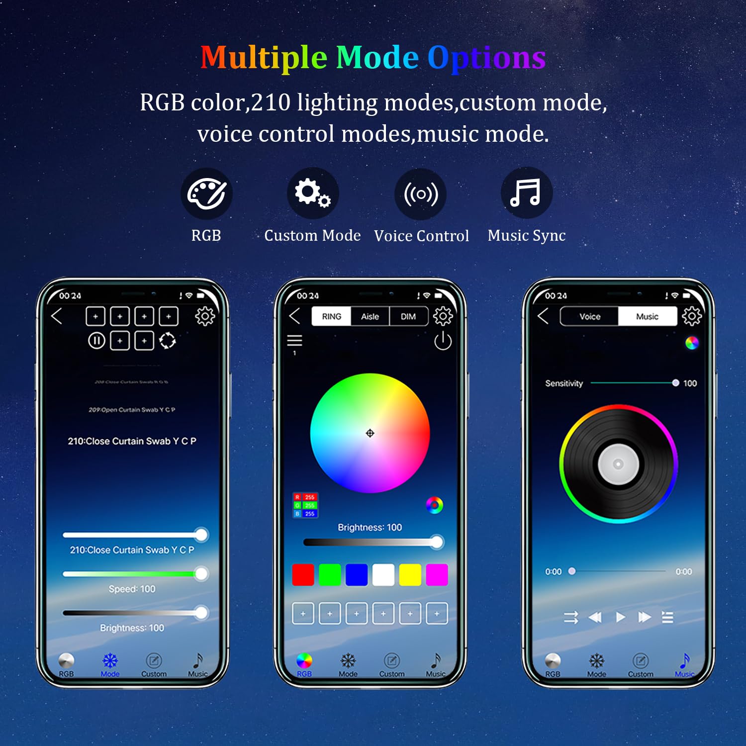 Luci LED per interni auto, Illuminazione ambientale per auto con controllo APP, Luci interne per auto RGB 6 in 1, Kit luci per atmosfera auto con sincronizzazione musicale Dynamic Dreamcolor Chasing