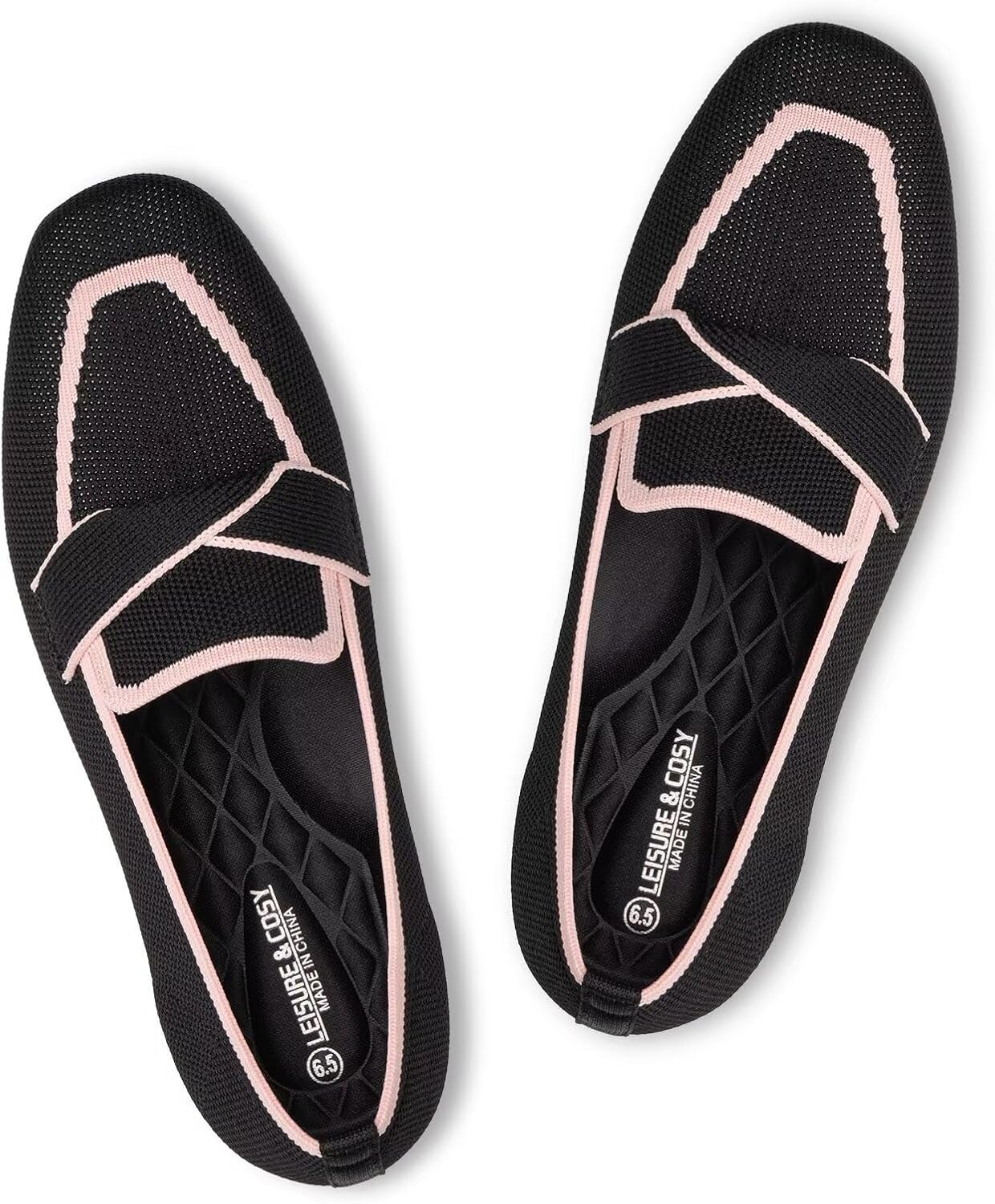 Women's Slip-on Loafer Soft Flats Comfort Knit Walking Office Work Penny Driving Dress Shoes - Image 3