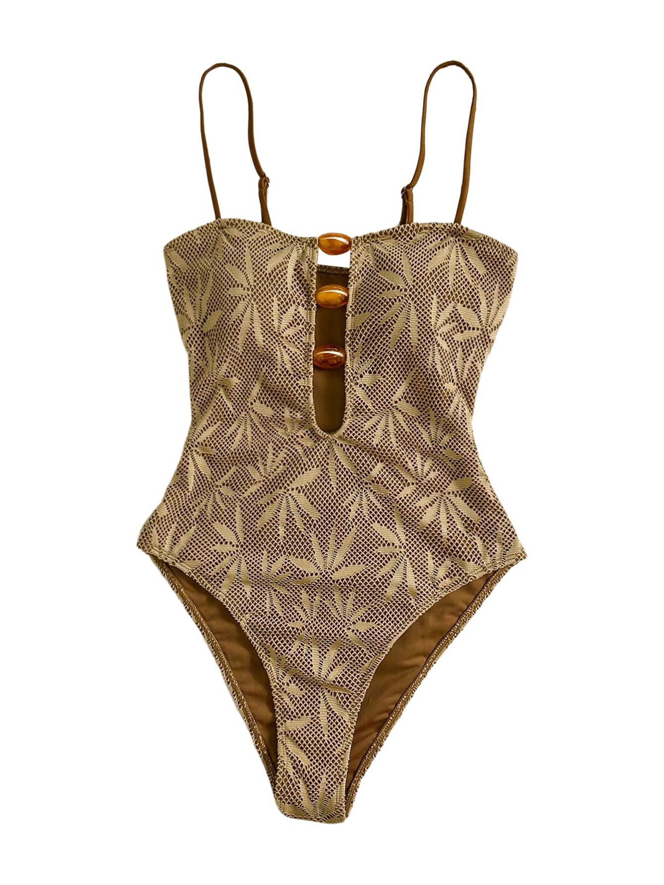 wdirara Women's One Piece Cutout Swimsuit High Cut Bathing Suit Spaghetti Strap Vacation Swimwear-picture-38