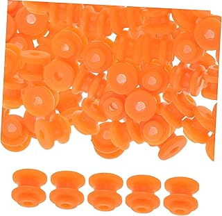 MIOBER 50個 プーリー 機械工学 おもちゃ作りアクセサリー モーターホイール シャフトモデルのおもちゃ diyの模型玩具 タイミングホイール 建設機械の歯車 プラスチック Orange